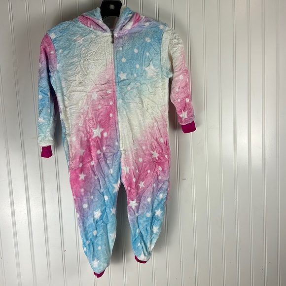 Girls Unicorn Pajamas Onesie Size 100 (US 2T - 4T - Picture 1 of 5